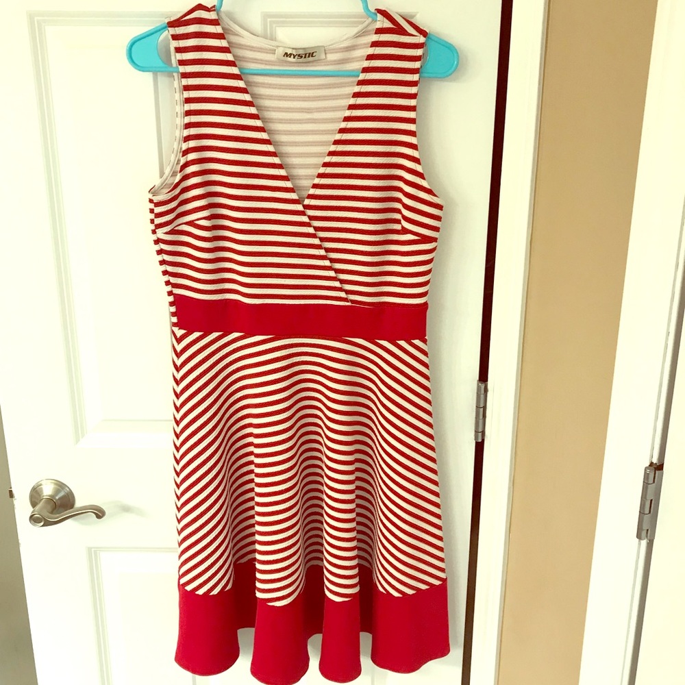 ModCloth nautical red and white striped dress